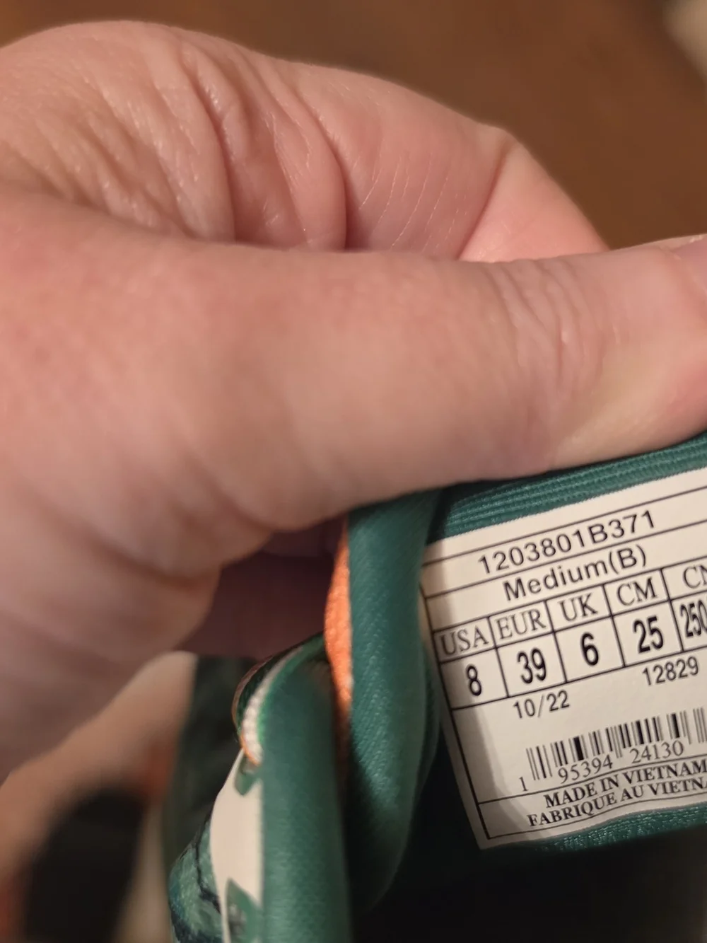 Brooks Green Lucky Patterned Running Shoes with Orange Accents - Picture 4 of 6